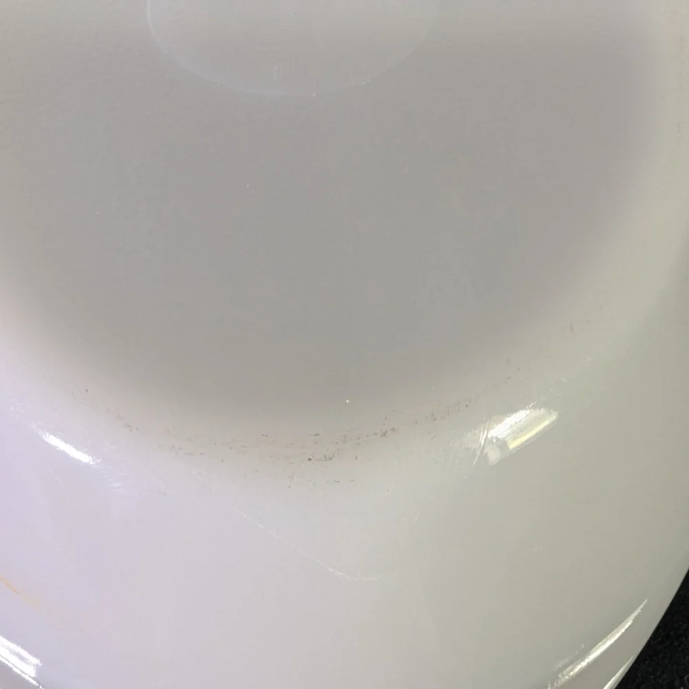 1970’s Glasbake USA Serving Dish. Oval Divided Milk Glass Dish with Oliv…